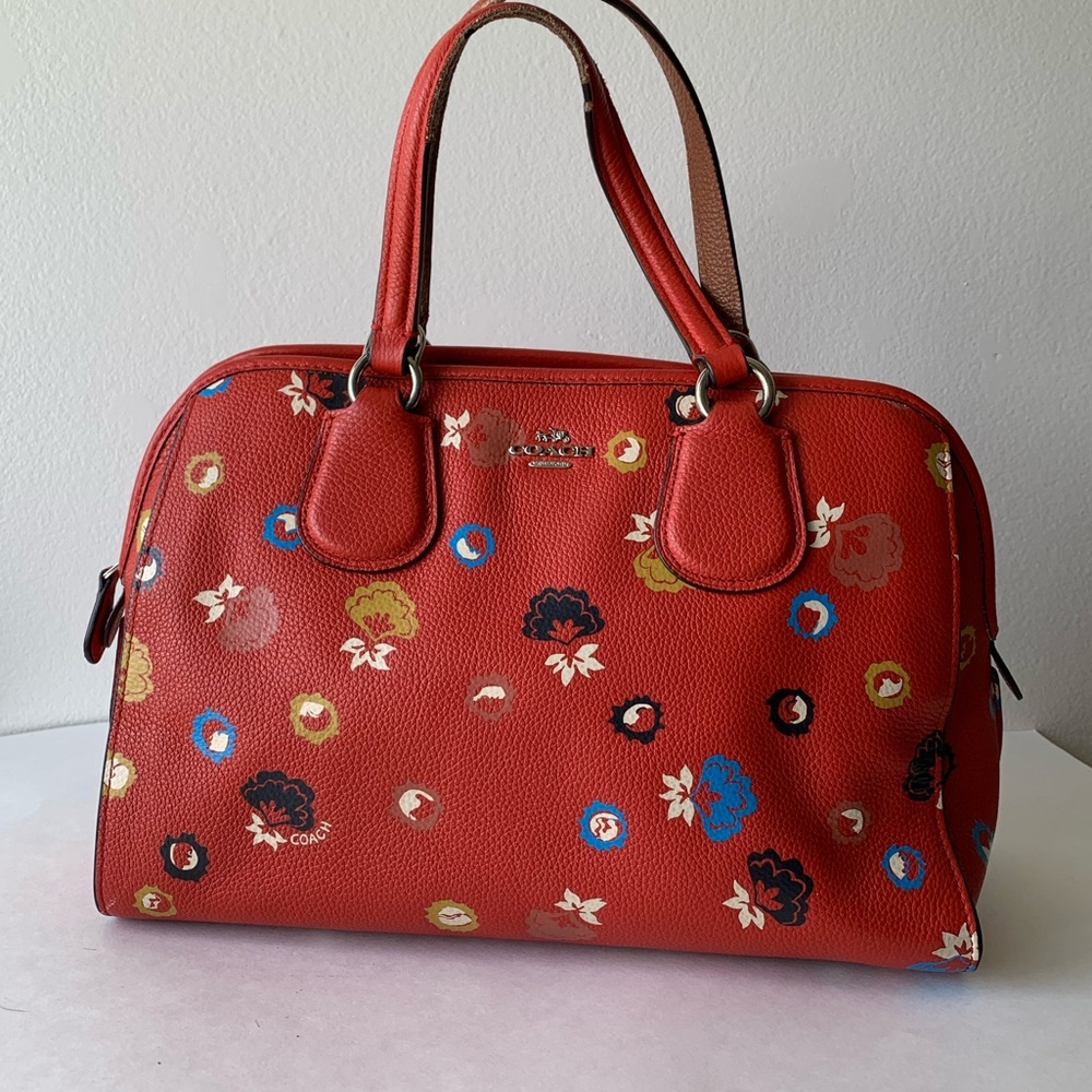 Red Floral Coach bag.